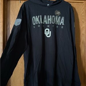 Oklahoma Sooners Black Long Sleeve Hooded T-Shirt XL
